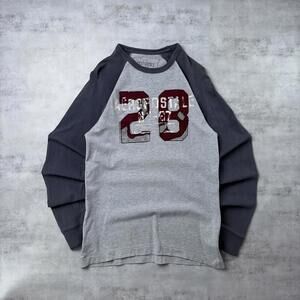Y2K Grey Aeropostale Grunge Skater Long Sleeve Shirt